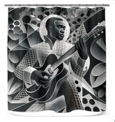 Blues Bath Shower Curtain